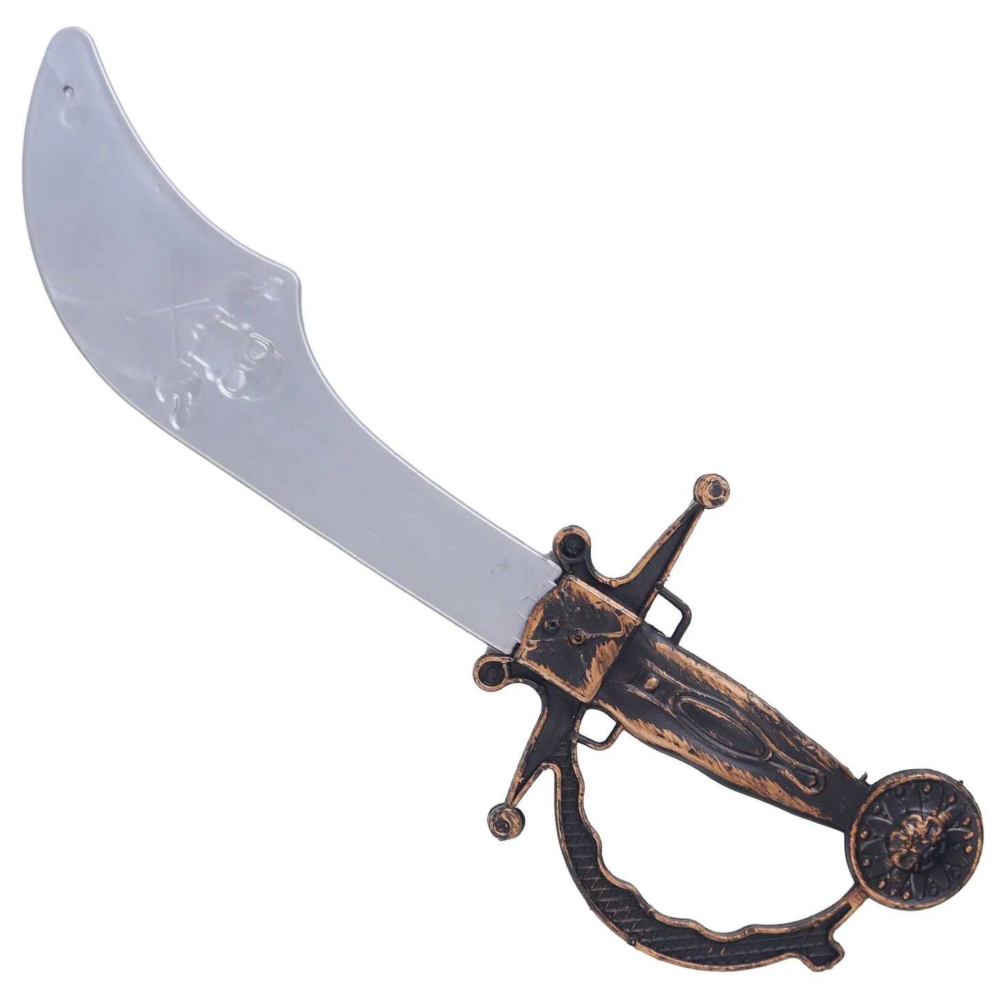 Halloween & Day of the Dead 32 * 11cm Plastic Bronze Country Pirate Sword Halloween Pirate Theme Party Cosplay Accessories Come to life Halloween Pirate Scimitar