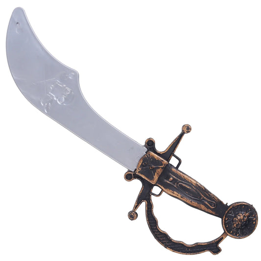 Halloween & Day of the Dead 32 * 11cm Plastic Bronze Country Pirate Sword Halloween Pirate Theme Party Cosplay Accessories Come to life Halloween Pirate Scimitar