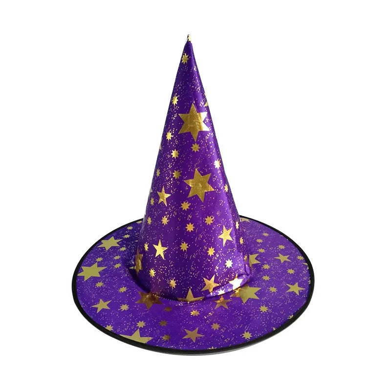 Halloween & Death Day Printed Hat Halloween Cosplay Party Favor Wicked Hat Costume Accessories Kids Costume Gothic Halloween Cone Witch Hat