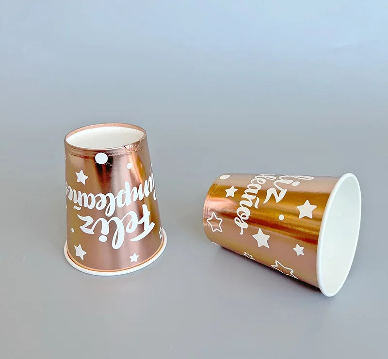 Birthday Party 2 Wholesale 9oz Paper Cup Party Disposable Color Birthday Party Paper Cup Holiday Celebration Paper Cup