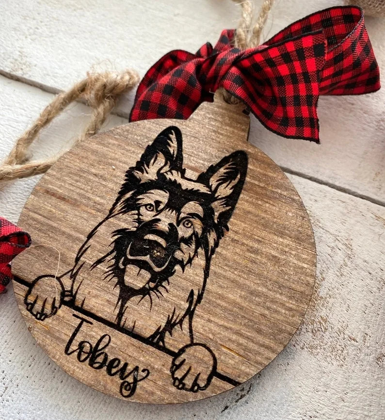 Pet festivals, personalized dog ornaments, dog Christmas ornaments, custom dog paw print ornaments