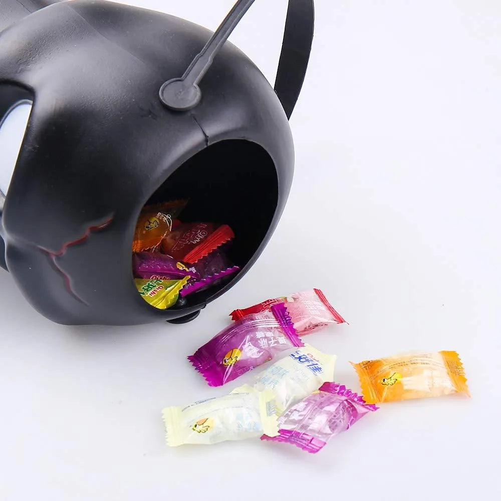 Halloween & Death Day 12 * 15cm Scream Halloween Festival Supplies Props Handheld Skull Ghost Candy Holder Bucket Plastic Skeleton Halloween Candy Buckets