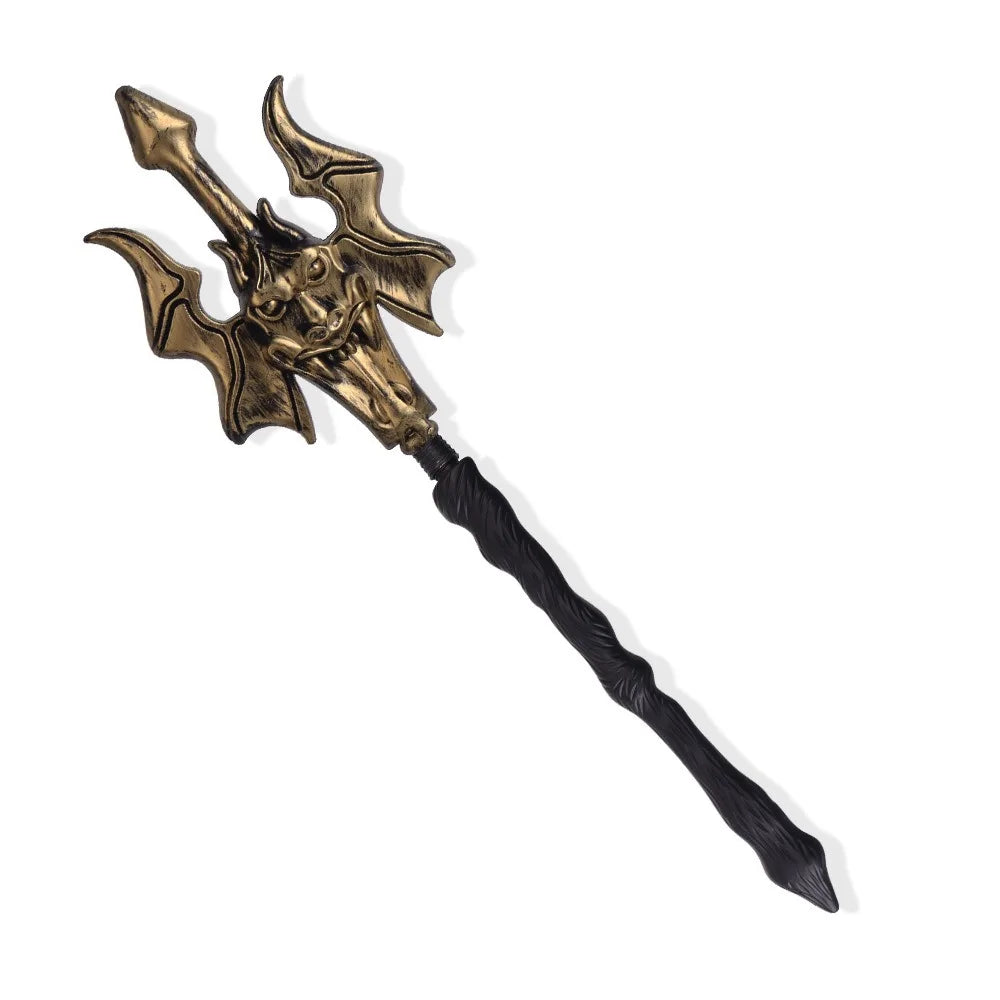 Halloween & Day of the Dead, Halloween Cosplay Ornaments Reaper Sickle Prop Bat Sickle Ghost Trident Model Brass Halloween Skull Trident