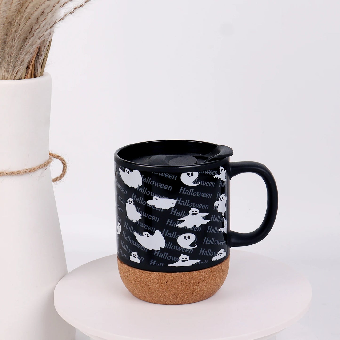 New coffee cup released white porcelain ceramic teacup ghost evil pampkin halloween gift sublimated milk coffee cup custom mug gift