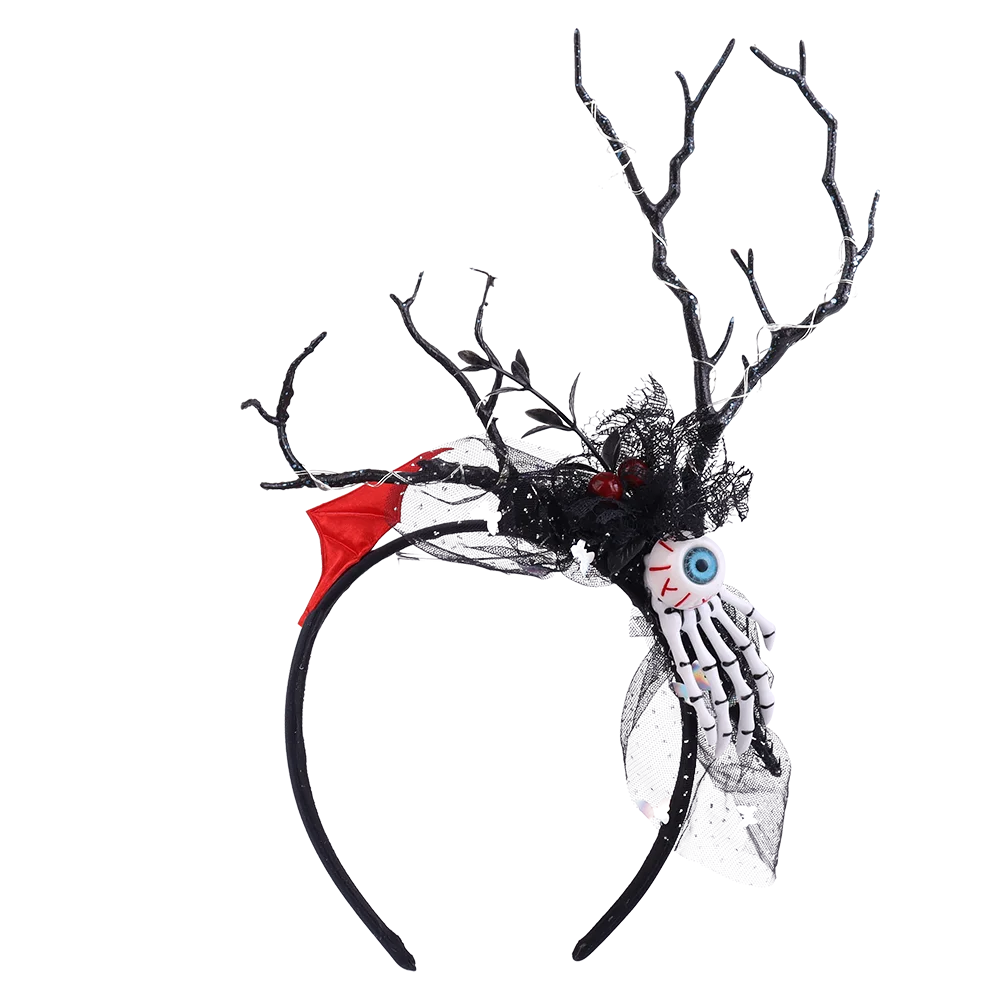Halloween & Death Day Gothic Skull Hairhoop Halloween Dress up Headband Theme Party Cosplay Hairband