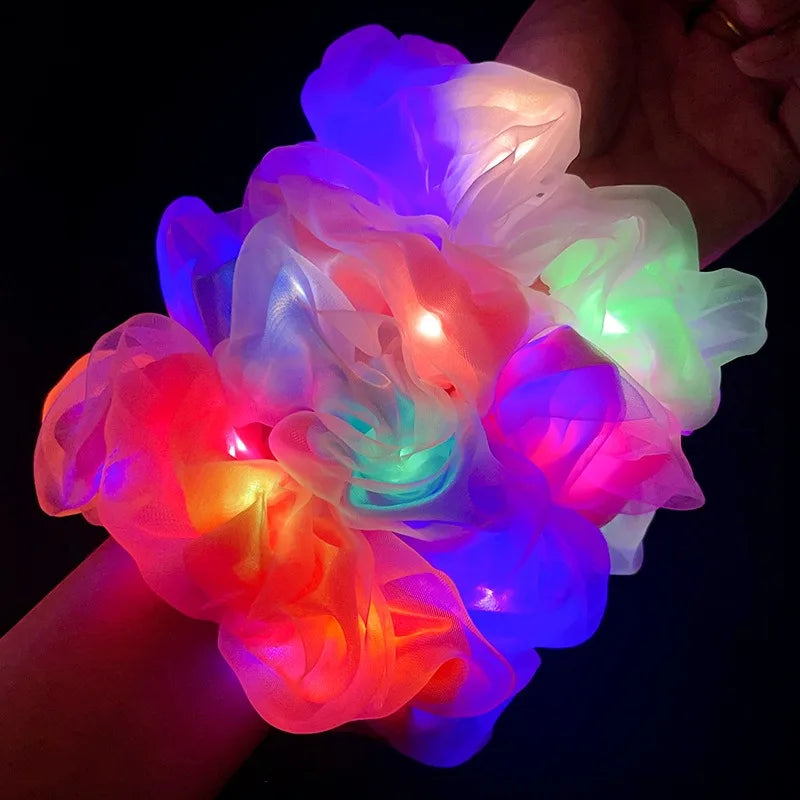 Bachelor Party 1 Novelty Light Up Clockwork Elastic Mesh Headband Girls Silk Clockwork Accessories Light Emitting Diode Party Supplies