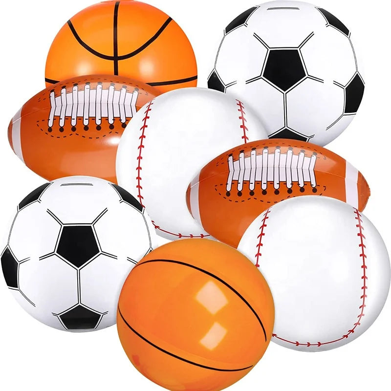 Inflatable Sports Ball 16 Beach Ball Blow 4 Sports Party Decorative Ball Pool Summer Pool Toys