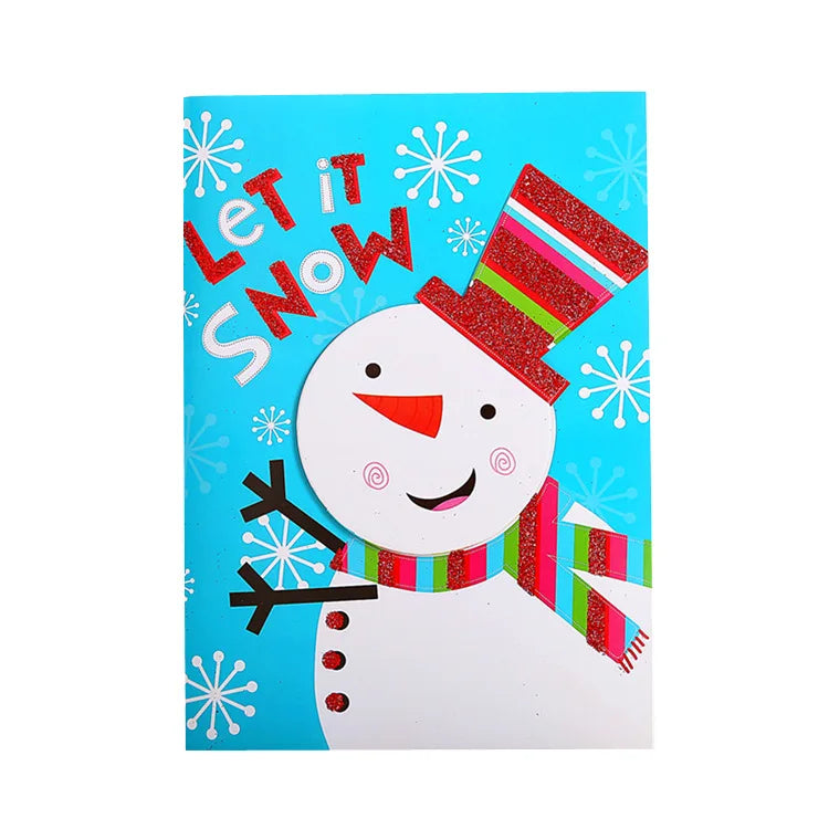 Creative and cute 3D printed music Christmas card with lights holiday celebration gift card