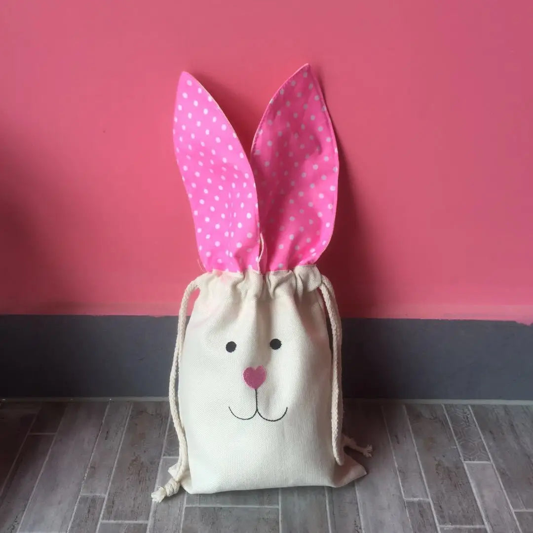 Easter and Thanksgiving 3 DIY Pull-Up Fine Linen Easter Ear Free Party Deals Gift Bags Kids Egg Hunt Stuffed Baskets