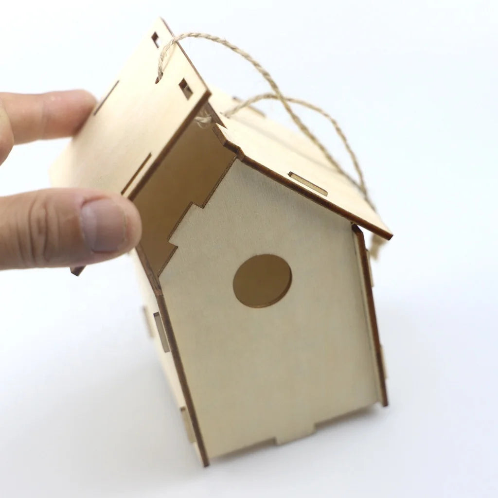 Wooden Crafts DIY Wooden Crafts Garden Decoration Painted Bird House Kit