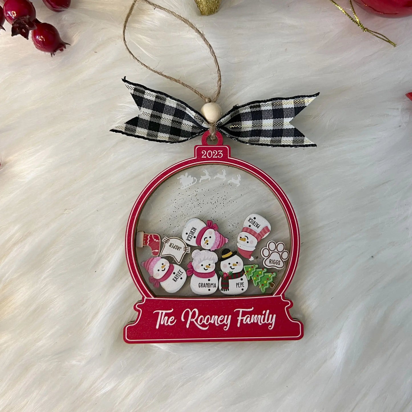 Personalized Snowman Family Christmas Ornaments 2024 Family Snowman Ornaments Custom Christmas Tree Ornaments Christmas Gifts