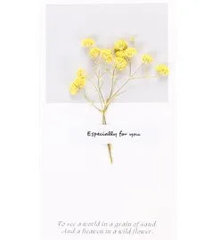 Wooden crafts, newly arrived dried flowers, wedding birthday, teachers' day, thanksgiving, mother's day greeting card, blessing, real flower card