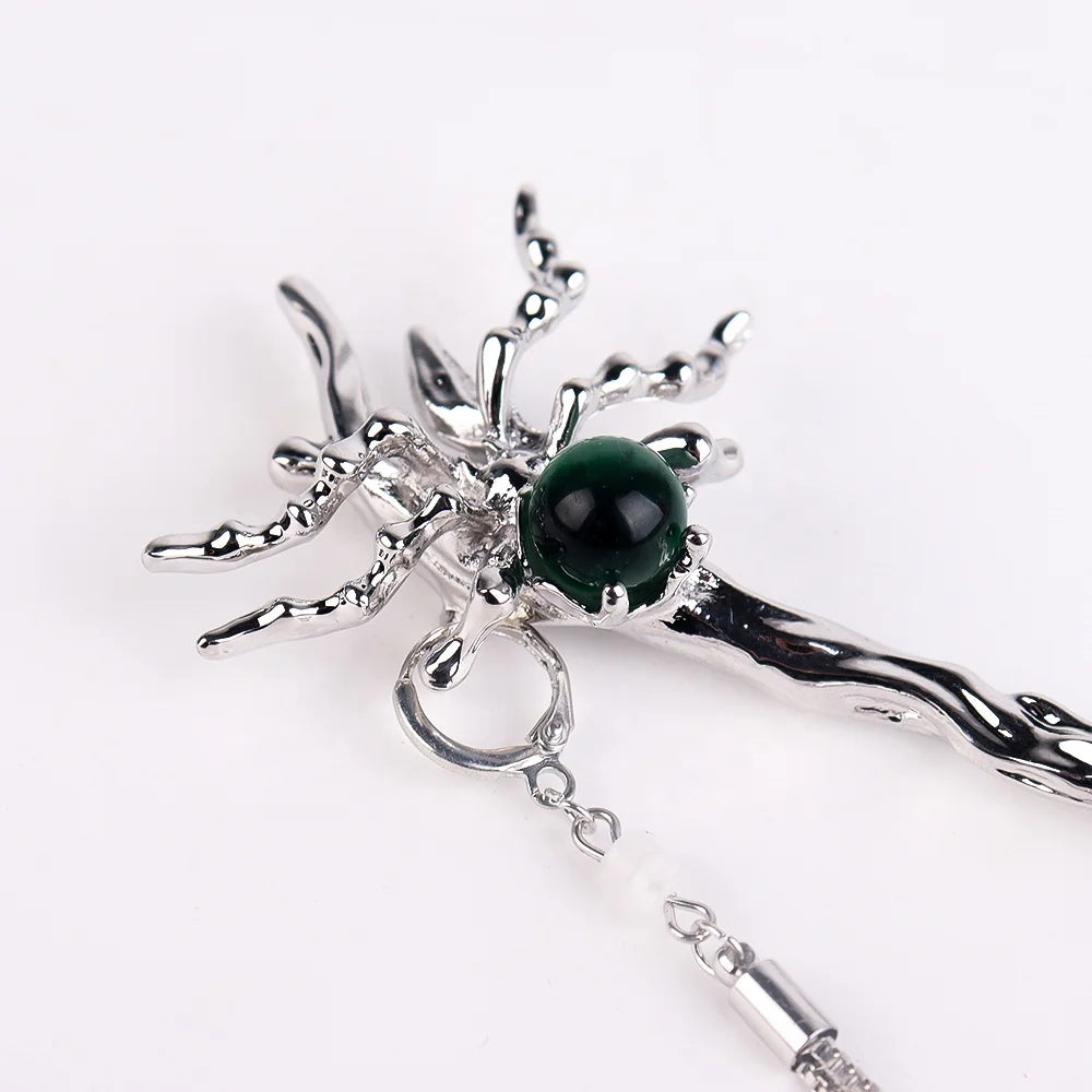 Halloween & Day of the Dead Chinese Style Hair Stick Female Novelty Snake Irregular Silver Wedding Hair Accessories Hair Pin Claw