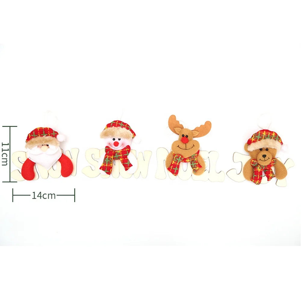 Christmas tree accessories doll dancing old man snowman deer bear fabric hanging gifts door wall hanging accessories
