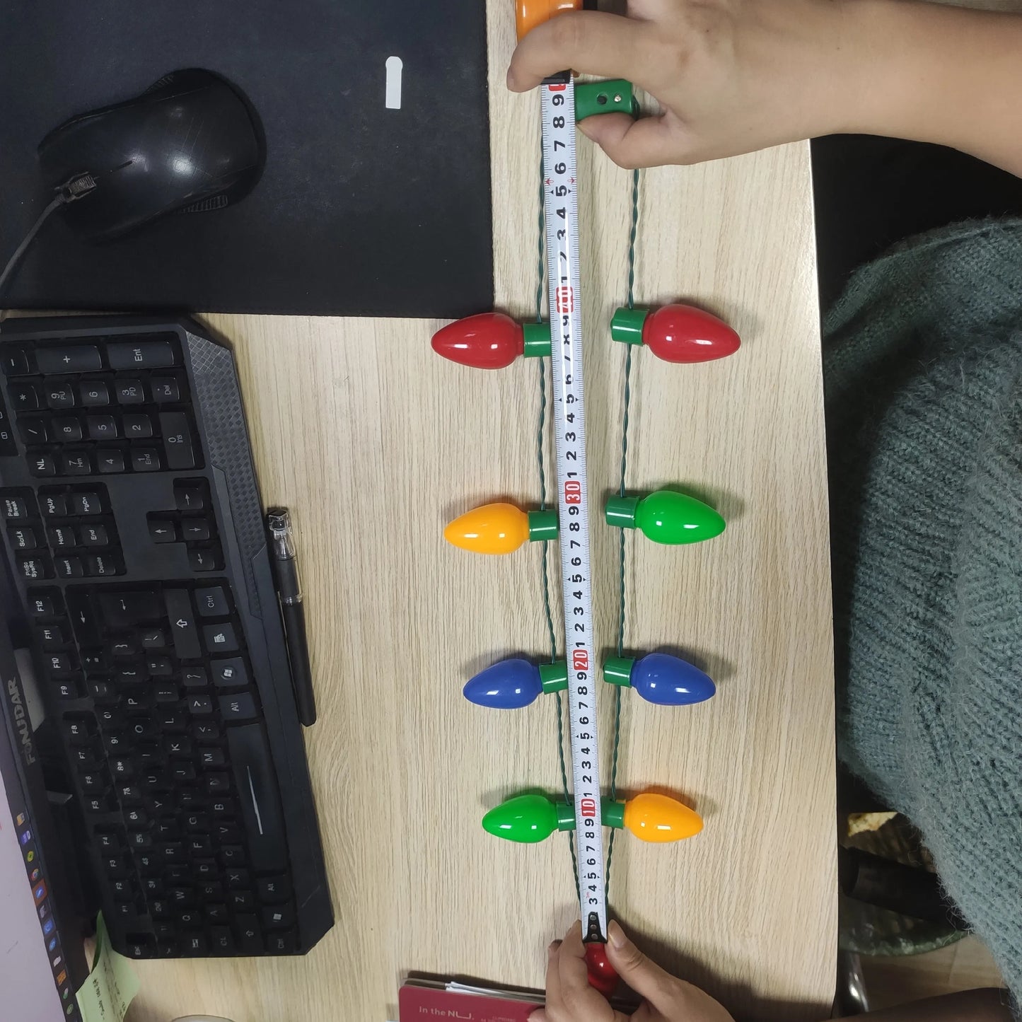 Custom Bundle Accepts Christmas Party Preferences Luminous Bulb Necklace Christmas Light Emitting Diode Bulb Necklace