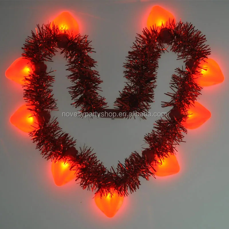 Wedding Party 0 Novelty Heart Bulb Item Shining Heart Necklace Light Emitting Diode Lighting Heart Necklace