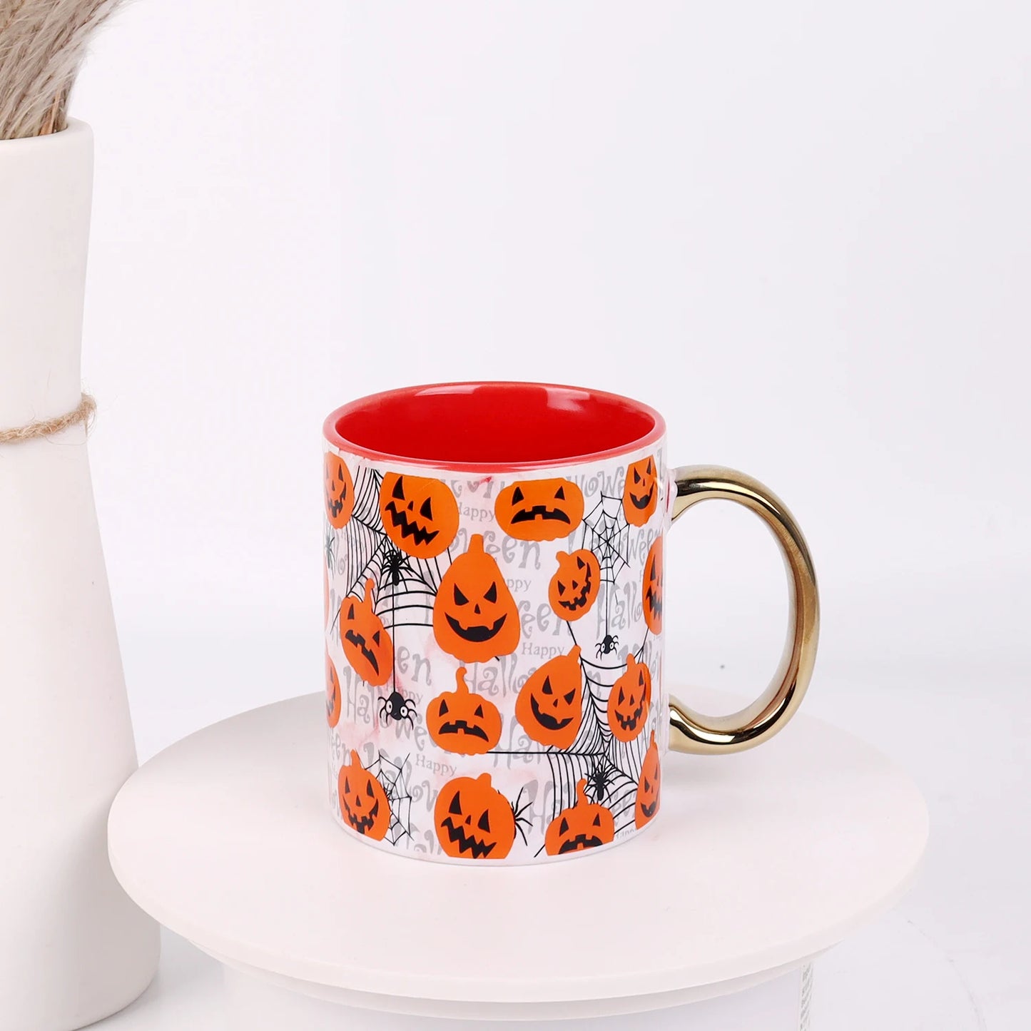 New coffee cup released white porcelain ceramic teacup Halloween sublimation milk coffee cup new custom sublimation cup