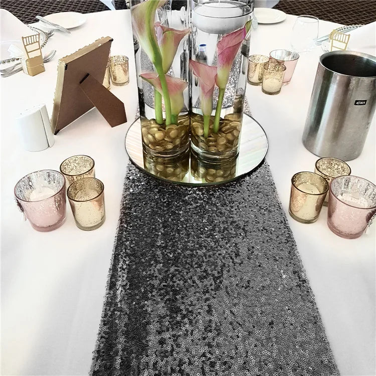 1 Wedding party, OEM sparkling wedding decoration sequined background table chair sash swag wedding party decoration