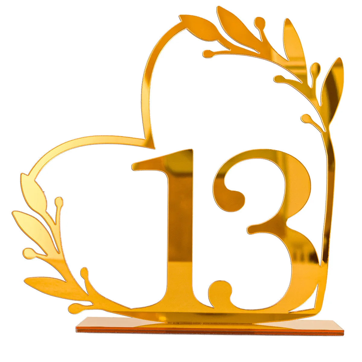 1 wedding party, gold acrylic 3D DIY mirror display stand home decoration wedding table signage location card