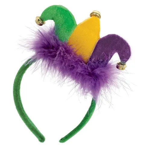 Carnaval Carnival Mini Clown Headband Adult Clown Hat Pompom Festival Props Headgear Carnival Green Yellow Purple Clown Headband