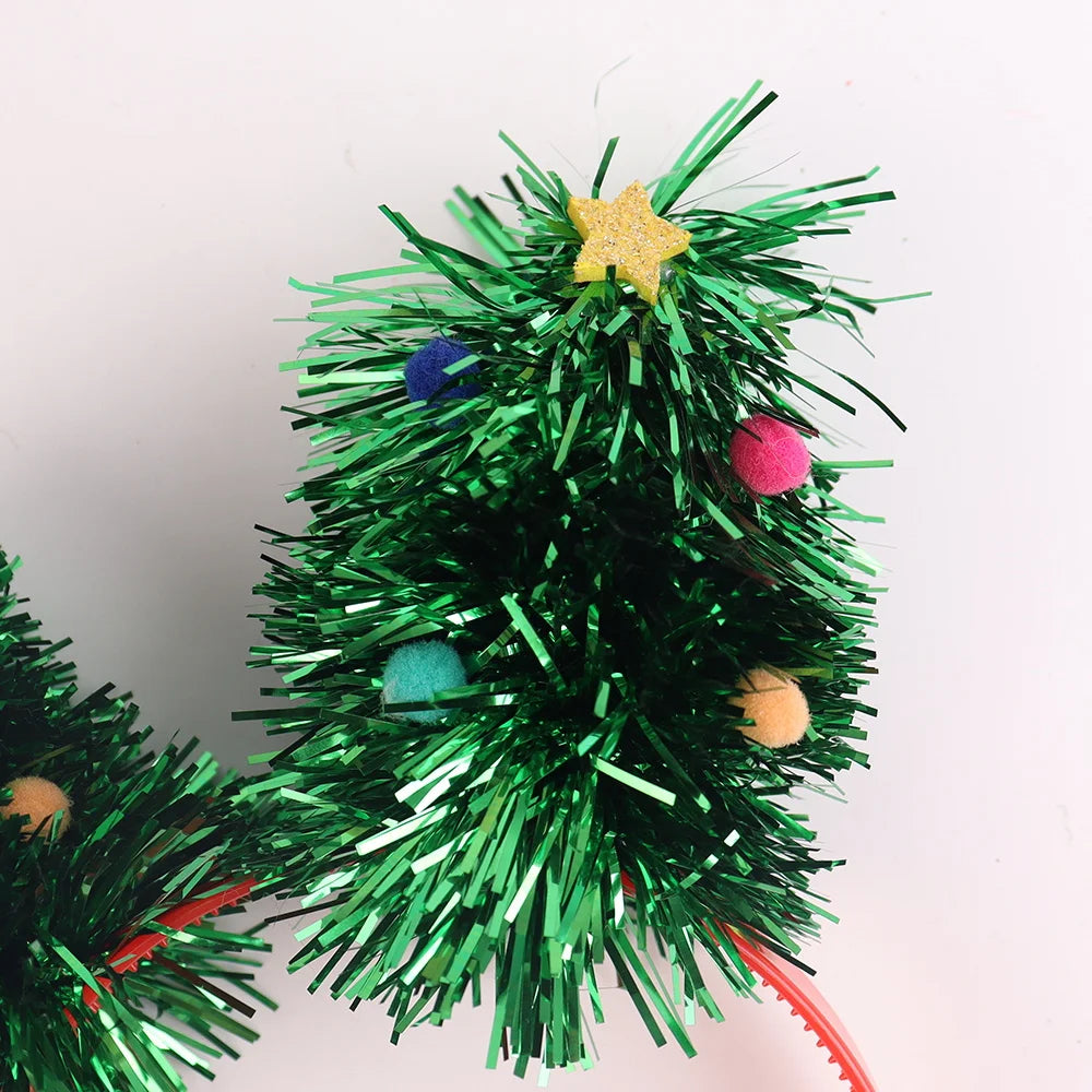 BSCI Pop 2024 High Quality Christmas St. Patrick's Day Party Beautiful Confetti Christmas Tree Gift Box Spring Headband