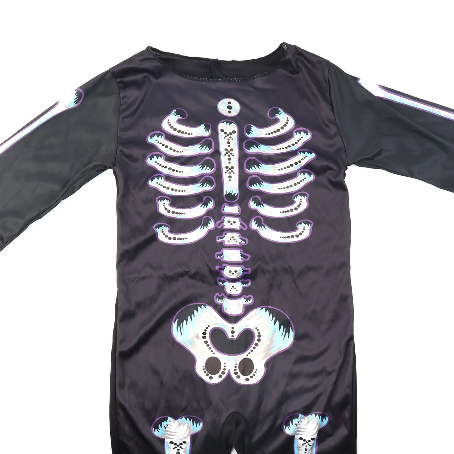 Halloween & Day of the Dead Cosplay Suit Skull Costume Jumpsuit Halloween Carnival Horror Games Halloween Full Face Hoodie Kids Skull Costume