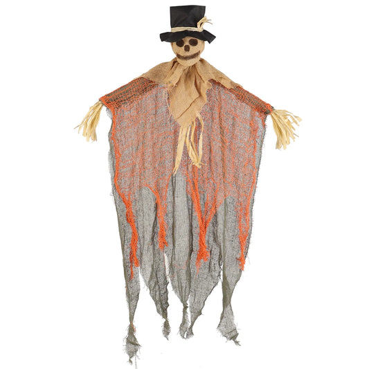 Halloween & Death Day 91cm Halloween Hanging Scary Skull with Top Hat Skeleton Pumpkin Haunted Party Decoration