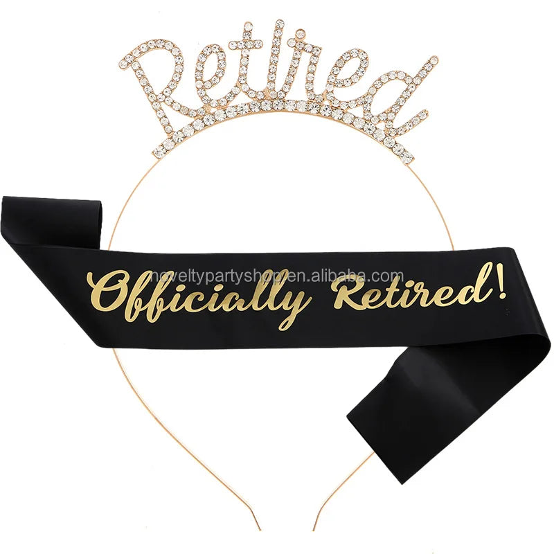 Novelty Personalized Retirement Party Ornaments Retirement Belts and Crown Classic Retirement Gifts