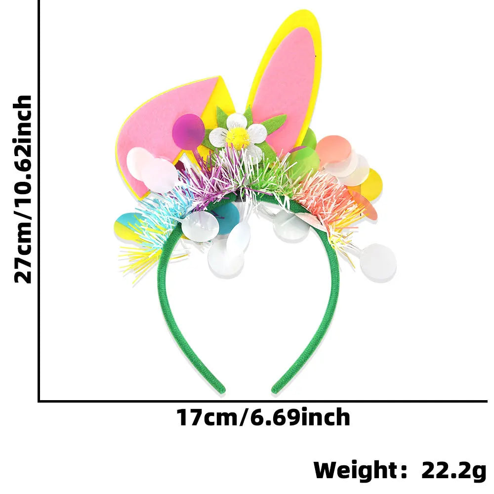 Easter and Thanksgiving 3 Products Eco-Friendly Easter Boppers Chicks Decorative Rabbit Ear Headgear Photography Booth Props Easter Party Headbands