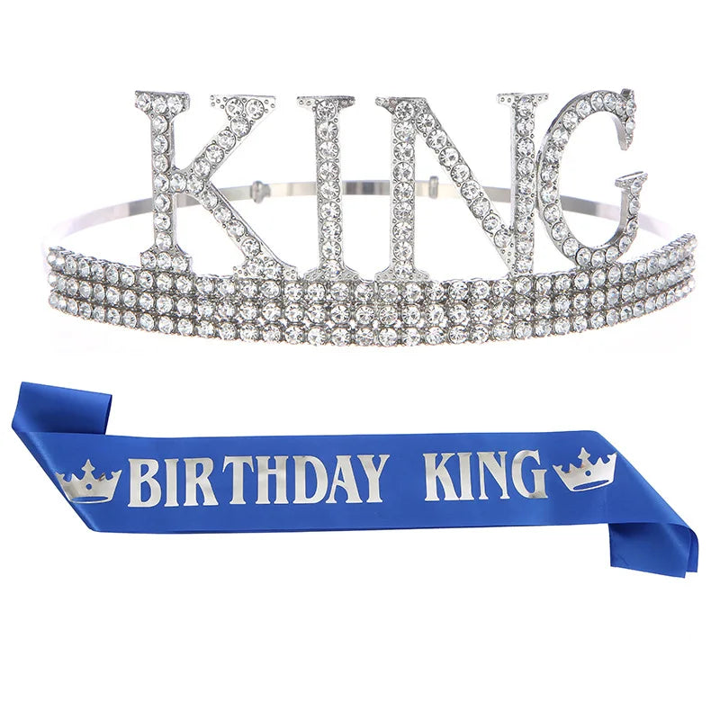 Festa de aniversário 2 meninos com coroa de cristal rei decoração de aniversário com janela dourada do rei aniversariante menino 