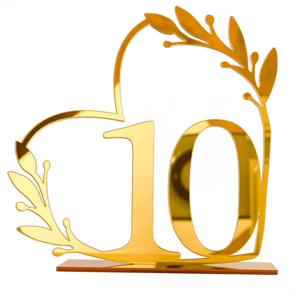 1 wedding party, gold acrylic 3D DIY mirror display stand home decoration wedding table signage location card