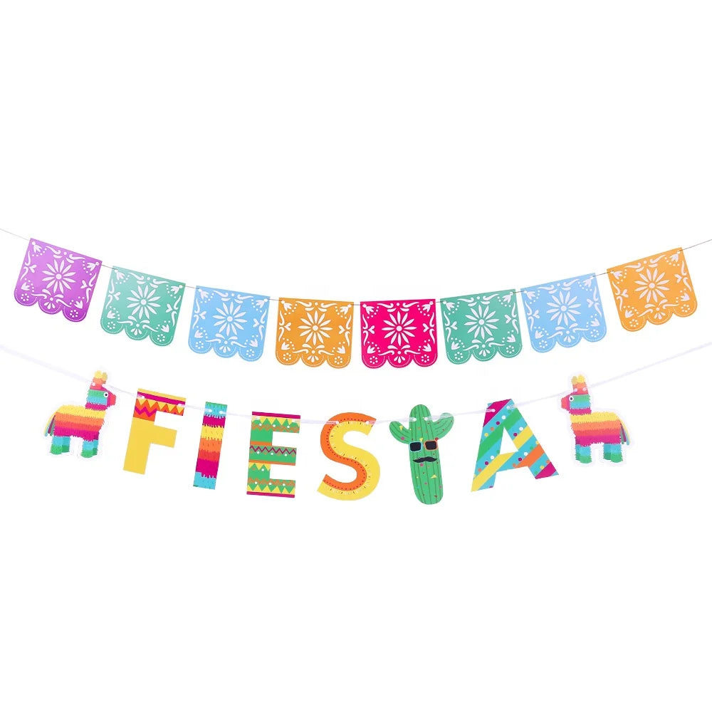 12 Mexican Themed Party Cake Tops Served with 12 Mexican Themed Party Decorations Welcome Birthday Cake Tops