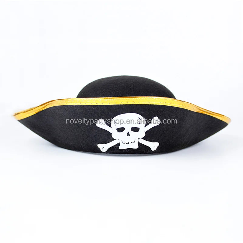 Halloween & Day of the Dead Halloween Pirates of the Caribbean Masquerade Party Hat Halloween Pirate Cosplay Supplies, Children's Pirate Captain Costume Set