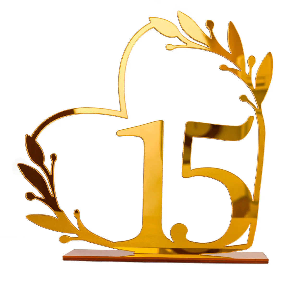 1 wedding party, gold acrylic 3D DIY mirror display stand home decoration wedding table signage location card