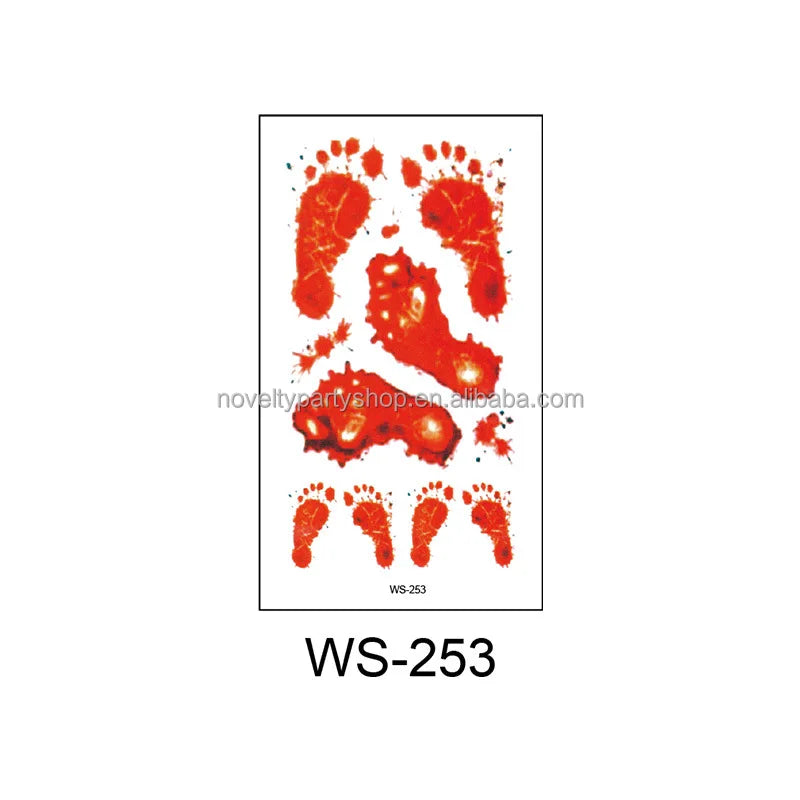 Halloween & Day of the Dead Halloween Makeup Fake Scar Tattoo Temporary Fake Bloody Wound Stitches Tattoo Stickers