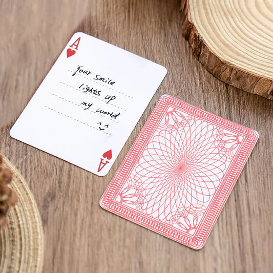 1 Wedding party, custom solitaire wedding preferences bridal gifts simple reception guestbook personalized blank playing cards