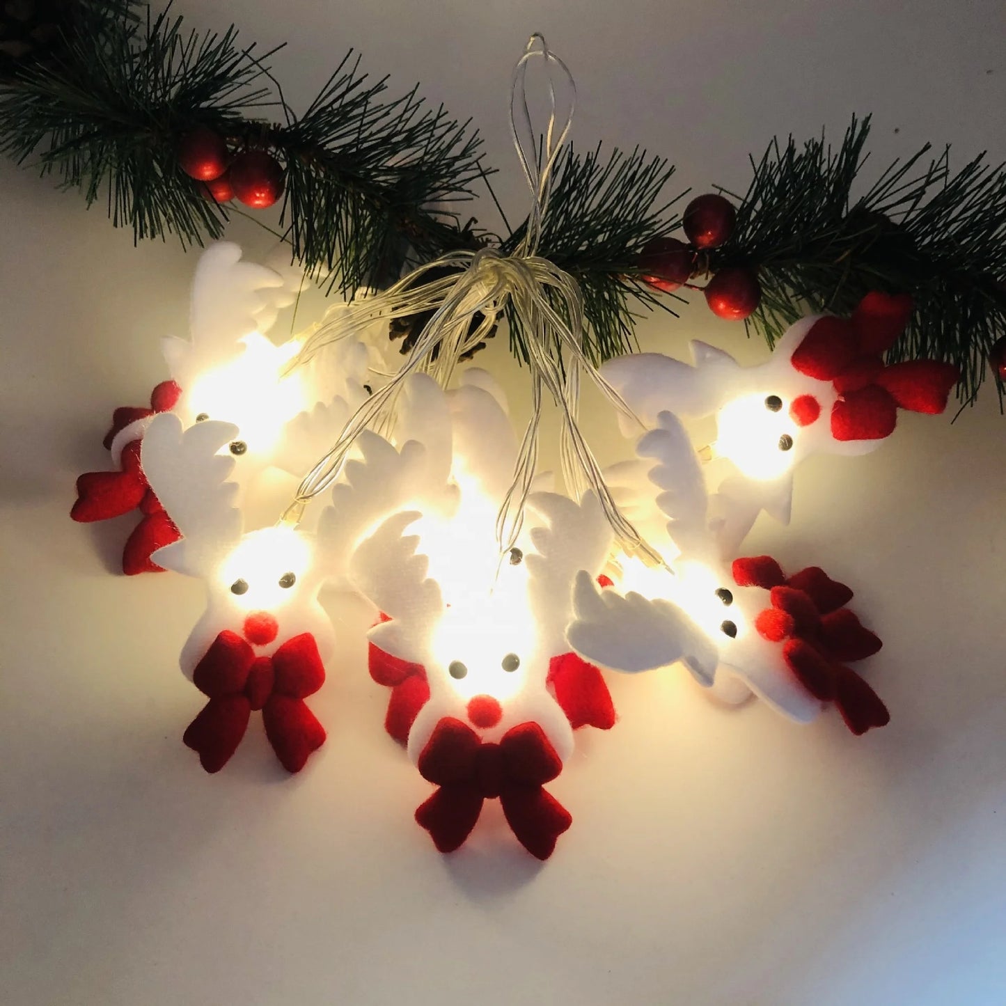 Christmas Snowman Light Emitting Diode Light String Elk Holiday Decoration Fabric Light Emitting Diode Light String Room Decoration Outdoor Christmas Lights