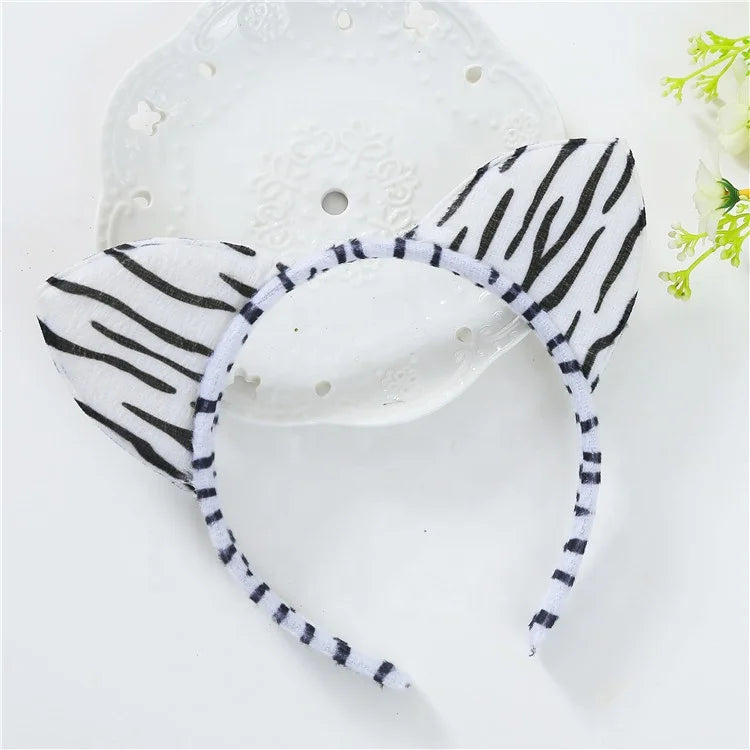 Easter and Thanksgiving 3 Animal Plush Headband Headband Cosplay Hair Accessories Cat Ear Headband Plush Leopard Headband