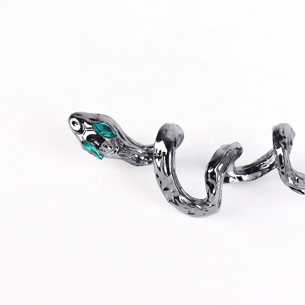 Halloween & Day of the Dead Chinese Style Hair Stick Female Novelty Snake Irregular Silver Wedding Hair Accessories Hair Pin Claw