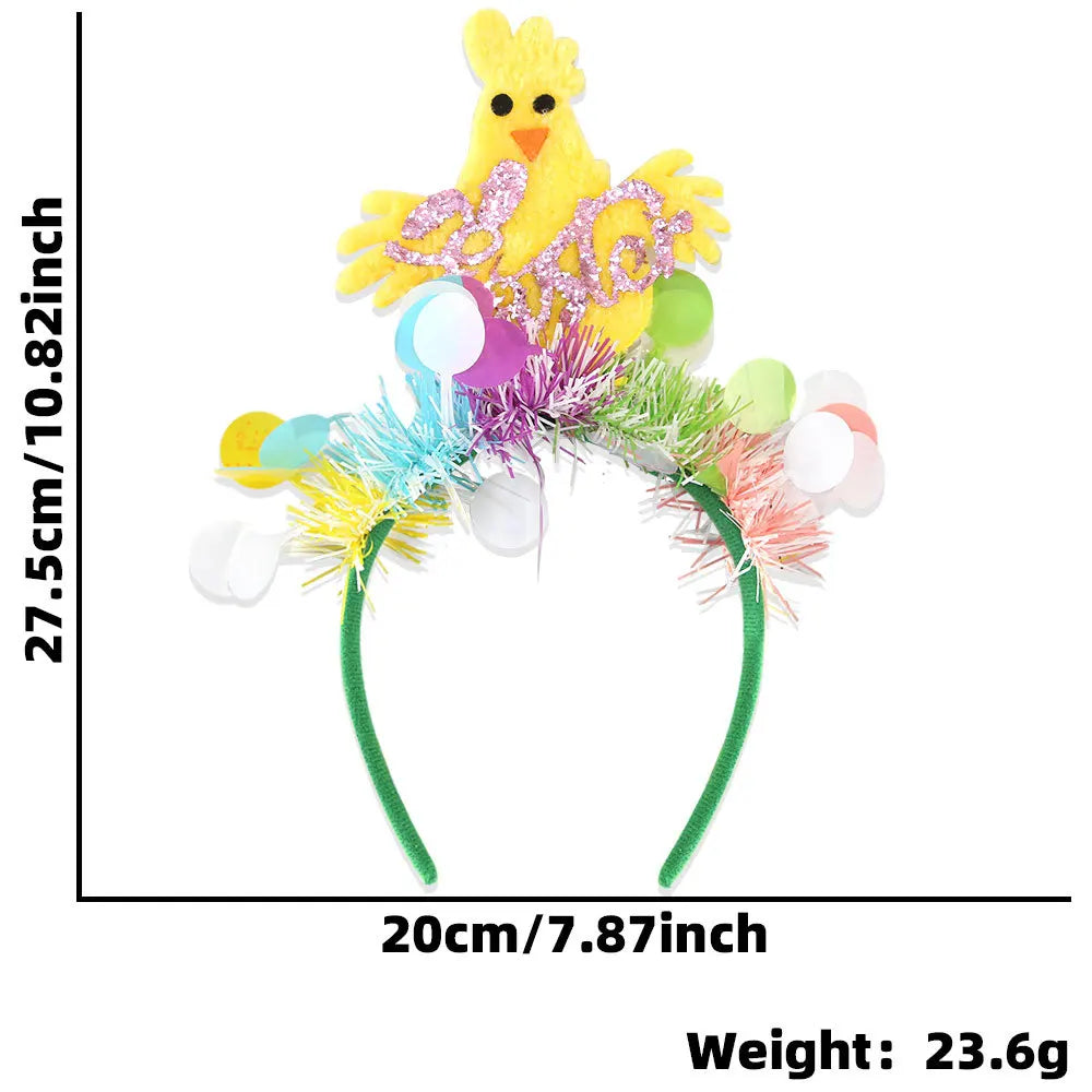 Easter and Thanksgiving 3 Products Eco-Friendly Easter Boppers Chicks Decorative Rabbit Ear Headgear Photography Booth Props Easter Party Headbands