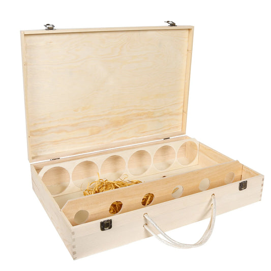 Wine Wooden Box Six Packs Wooden Box Wooden Wine Storage Champagne White Wine Packaging Box 6 Bottles