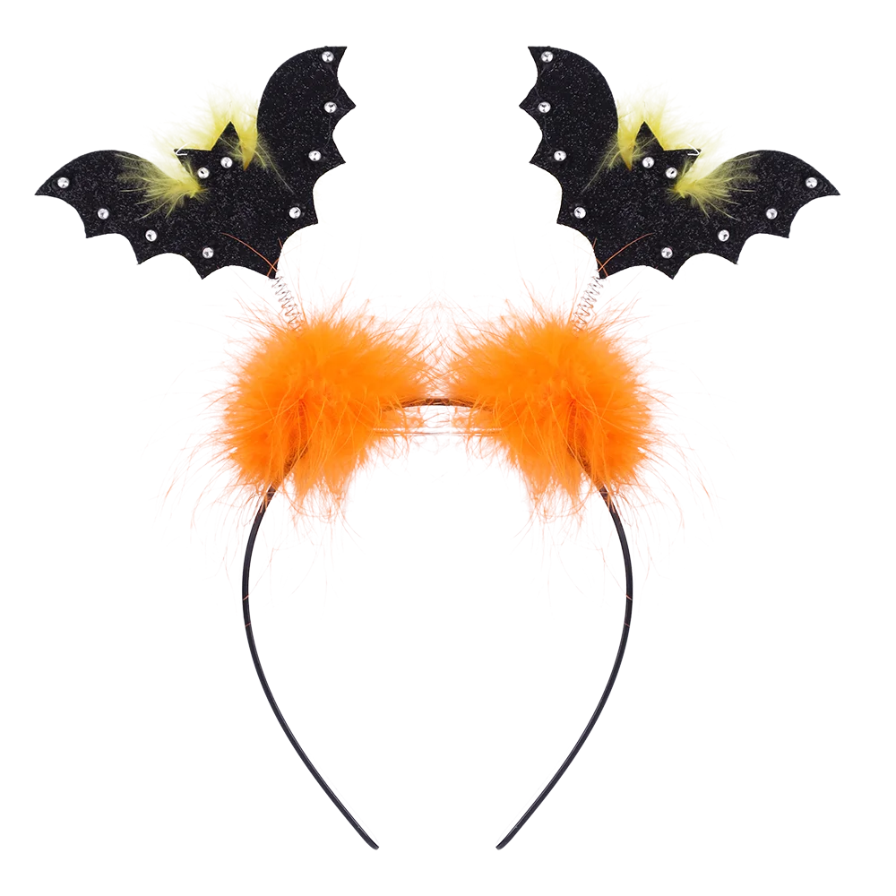 Halloween & Day of the Dead Head Hoop Plush Hair Band Cartoon Pumpkin Head Hoop Cute Party Props