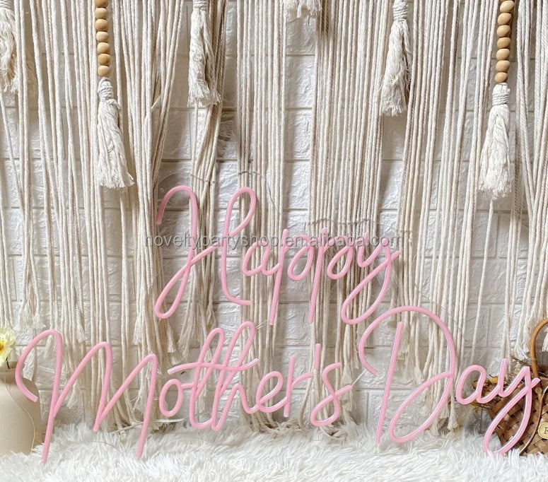 Mother's Day Decorations Personalized Gifts for Mom Happy Mother's Day Neon Signs