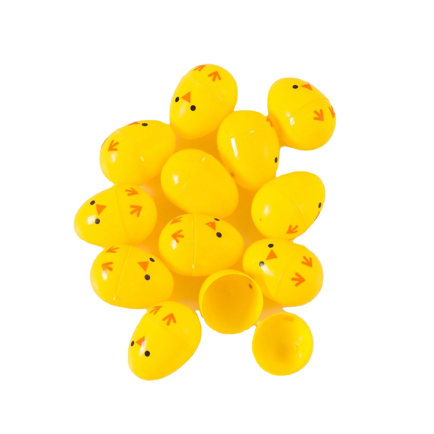 Easter and Thanksgiving 3 Chicks Plastic Eggs Party Decorations Chicks Fillable Plastic Easter Eggs Yellow Easter Basket Fillers