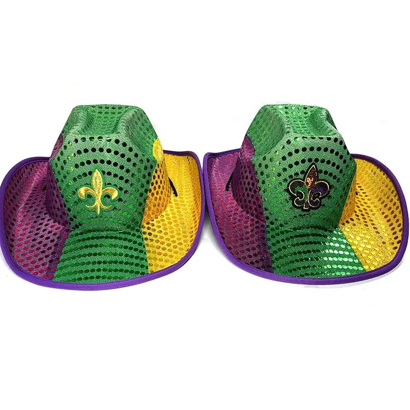 Fedora Bulk Carnival Clothing Accessories Sequined Cowboy Hat