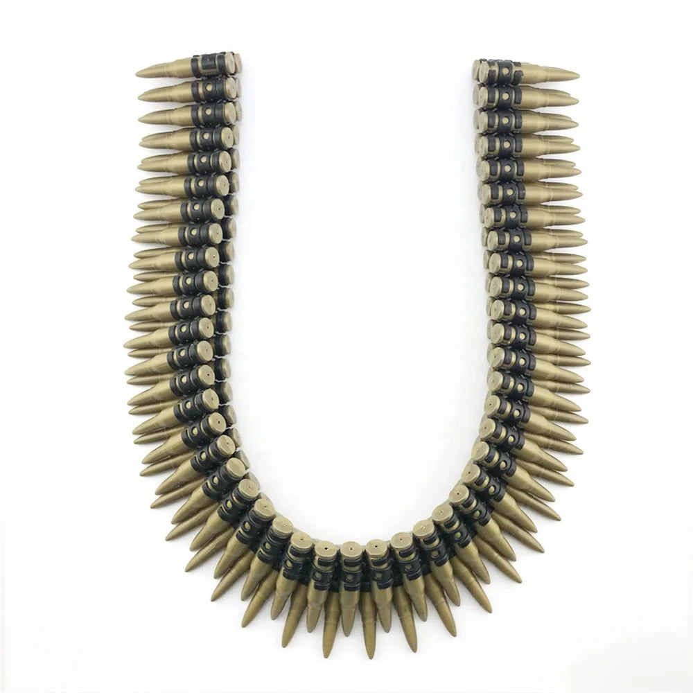 Halloween & Day of the Dead Plastic Toys Fake Bullet Belts Army Soldier Rifle Belts Luxury Bullet Belts Costume Accessories