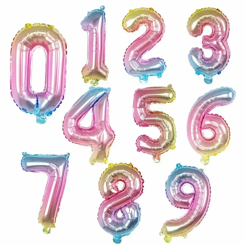Birthday Party 2 foil globos foil alphabet large number balloons 0-9 digital helium balloons birthday party decorations