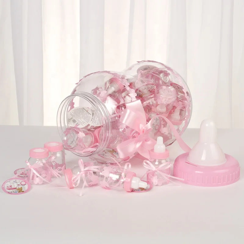 Birthday Party 2 Baby Bath Clear Bottle Shape Candy Box Mini Baby Bottle Bath Candy Box