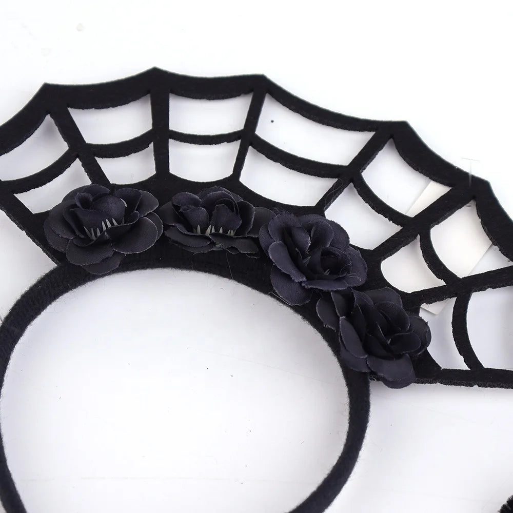 Halloween & Day of the Dead Black Feathers Tinsel Spider Bat Tentacles Boppers Halloween Party Headband Celebration Spider Web Headband Costume Accessories