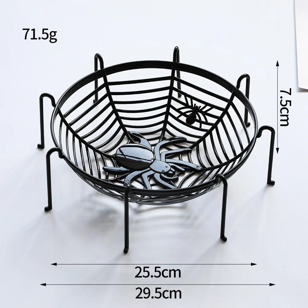 Halloween & Day of the Dead Storage Baskets Halloween Party Favors Plastic Hand Grab Candy Containers Spider Web Baskets Halloween Candy Rack Bowls